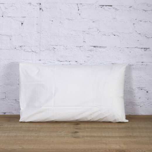 200 Thread Count 100% Cotton Percale Pillowcase - White Standard & King Size 1