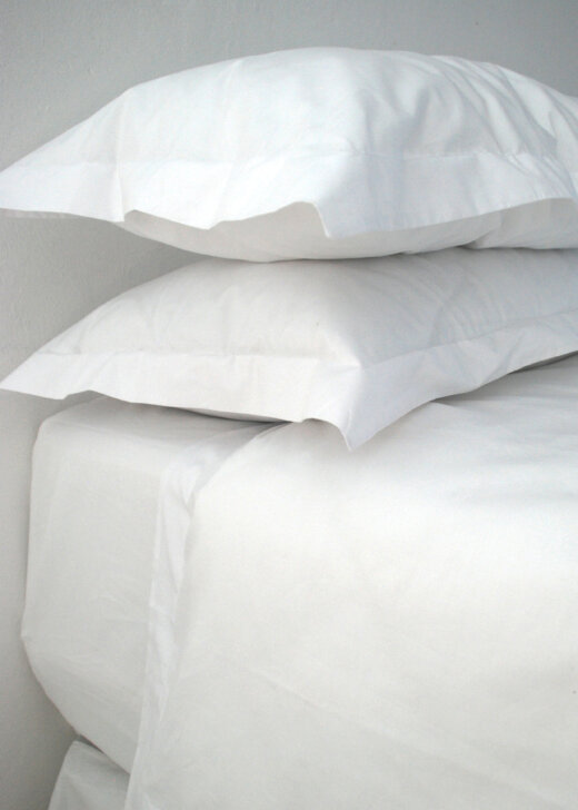 200 Thread Count 100% Cotton Percale Oxford Duvet Cover Set - White 2