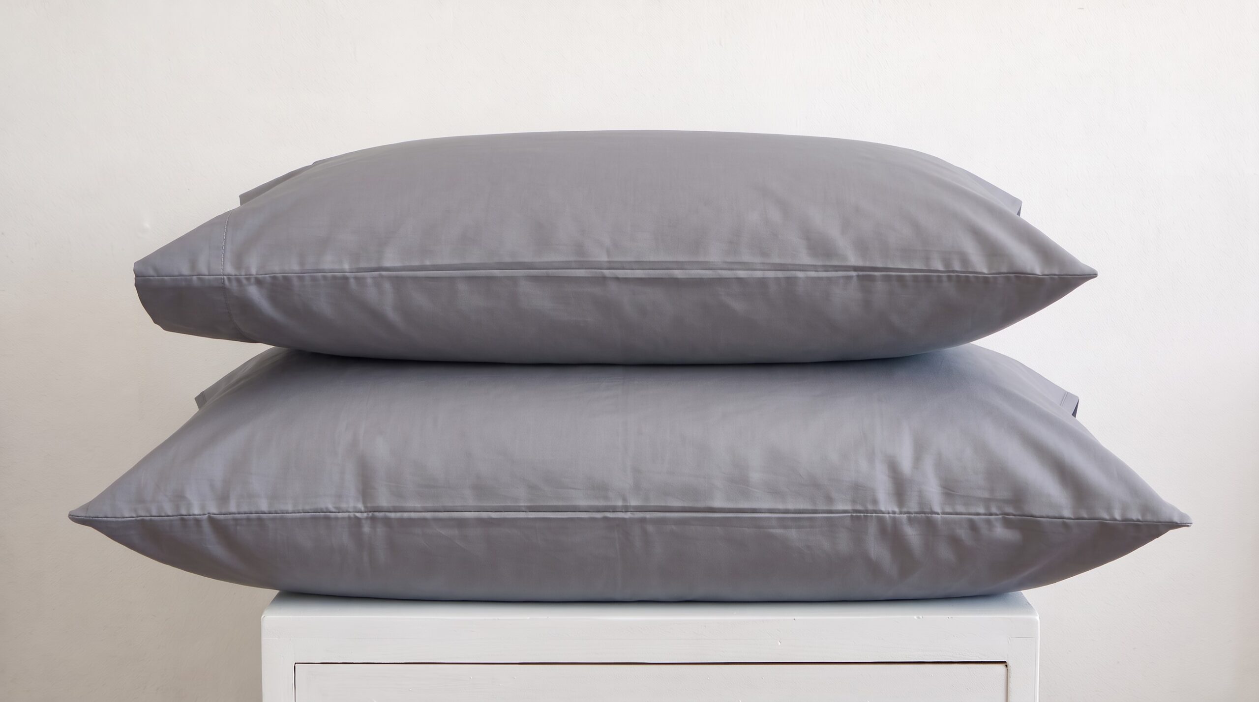 200 Thread Count 100% Cotton Percale Pillowcase - White, Grey & Duck Egg 3 200 Thread Count 100% Cotton Percale Pillowcase - White, Grey & Duck Egg - Image 3