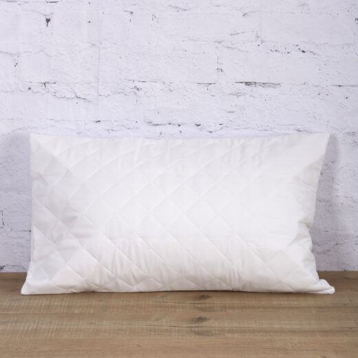 Quilted Waterproof Pillow Protector - White Available in Standard and King 1