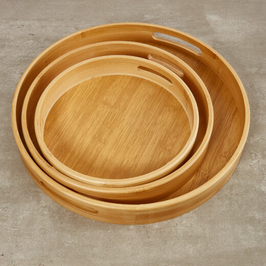 Round Bamboo Trays 3