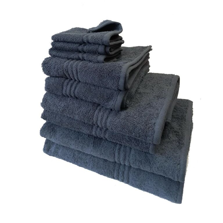 Steel Grey 100% Cotton Snag Free 550gsm Bath Towels & Mat