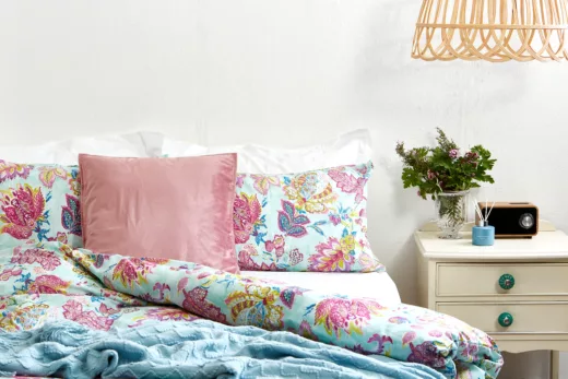 Easy Care Summer Floral Printed Polycotton Duvet Cover Set 1