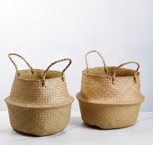 Seagrass Woven Belly Baskets 1