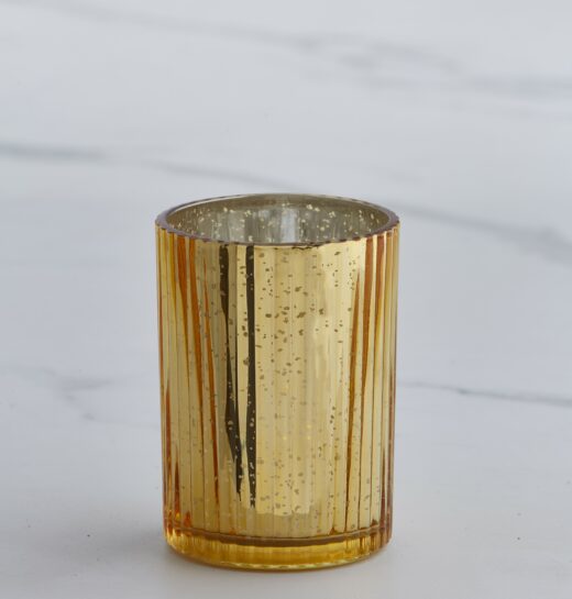 Speckled Gold Glass Candle Holder 2