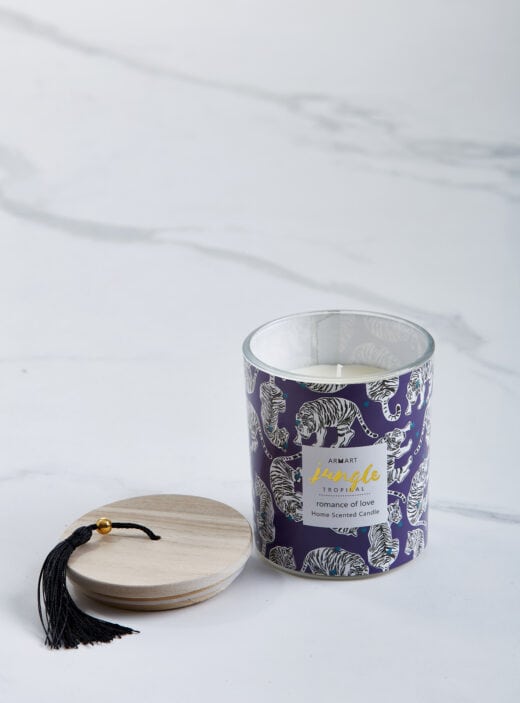 Printed Scented Candle with Wooden Lid 2