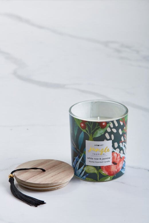 Printed Scented Candle with Wooden Lid 3