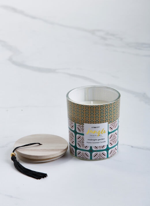 Printed Scented Candle with Wooden Lid 4