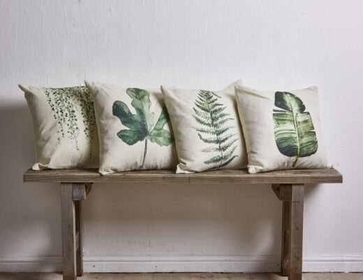 Leaf Printed Scatter Cushion Covers 4 Leaf Printed Scatter Cushion Covers