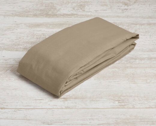 200 Thread Count Percale 100% Cotton Fitted Sheets - Stone & Grey