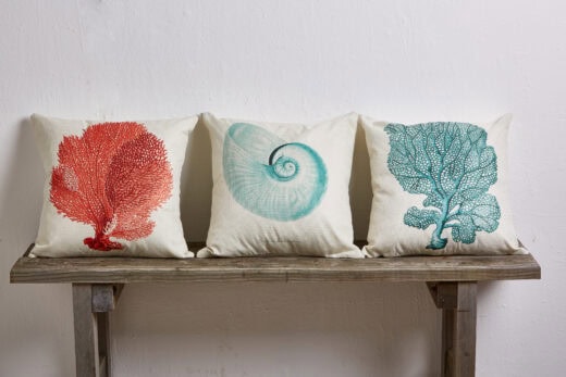 Coral Reef Printed Scatter Cushion Covers 6 Coral Reef Printed Scatter Cushion Covers
