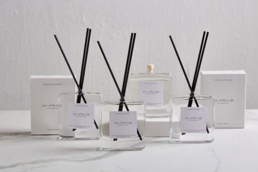 Square Glass Reed Diffusers 4 Square Glass Reed Diffusers