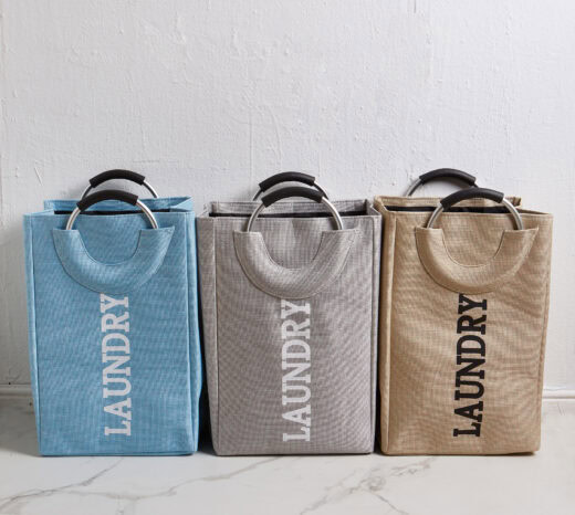 Collapsible Laundry Bag with Ring Handles
