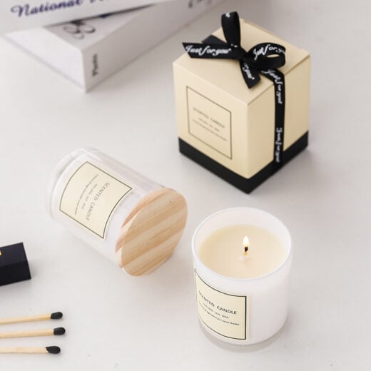 Scented Candles with Wooden Lid