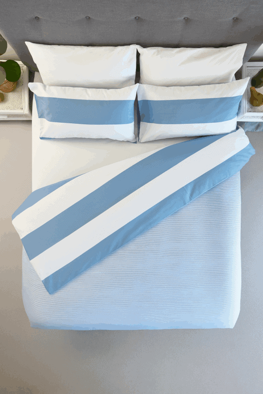 Reversible Striped Duvet Cover Set 5 Reversible Striped Duvet Cover Set