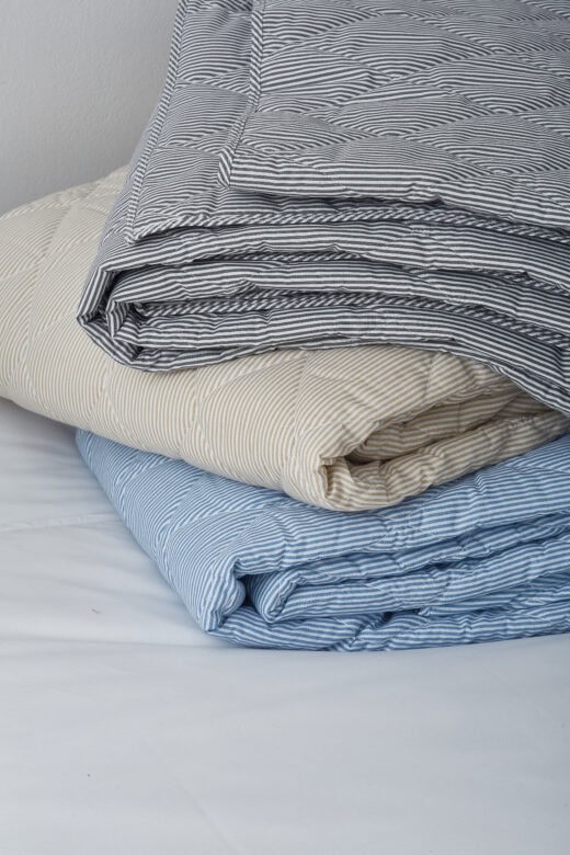 Pinstripe Quilted Quilt with matching Pillowcases