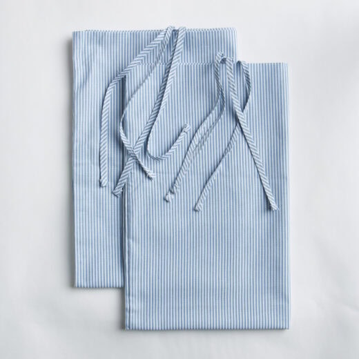 Pinstripe Pillowcases with Tie Detail 7 Pinstripe Pillowcases with Tie Detail