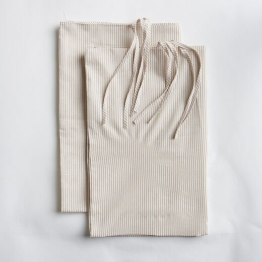 Pinstripe Pillowcases with Tie Detail 8 Pinstripe Pillowcases with Tie Detail