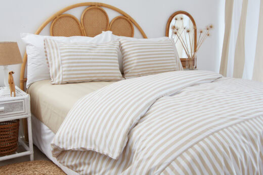 West Coast Striped Cuffed Duvet Cover Set
