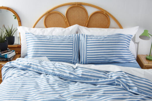 West Coast Striped Cuffed Duvet Cover Set