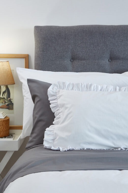 Frilled Pillowcases - 100% Cotton White 5 Frilled Pillowcases - 100% Cotton White