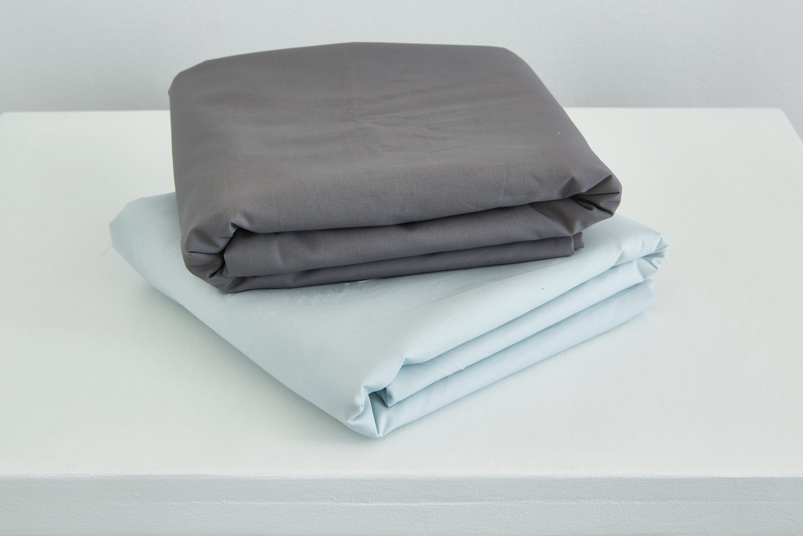 Flat Sheet 200T 100% Cotton Percale - Grey & Duck Egg 2 Flat Sheet 200T 100% Cotton Percale - Grey & Duck Egg - Image 2