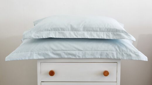 200 Thread Count 100% Cotton Oxford Pillowcase - Grey & Duck Egg